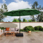 MAISON ARTS 15ft Double-Sided Patio Extra Large Twin Umbrella with Base Included