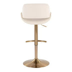 LumiSource Set of 2 Fabrico Adjustable Barstools PU