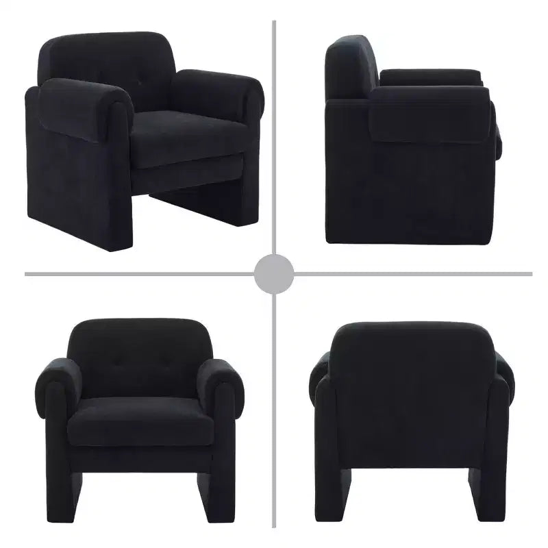 Hyleory Downy Fluffy Cloud Upholstered Accent Chair,Armchair for Bedroom Reception Area Reading Room Living Room