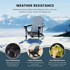 Polytrends Laguna Fade Resistant All Weather Outdoor Patio Folding Adirondack Chair