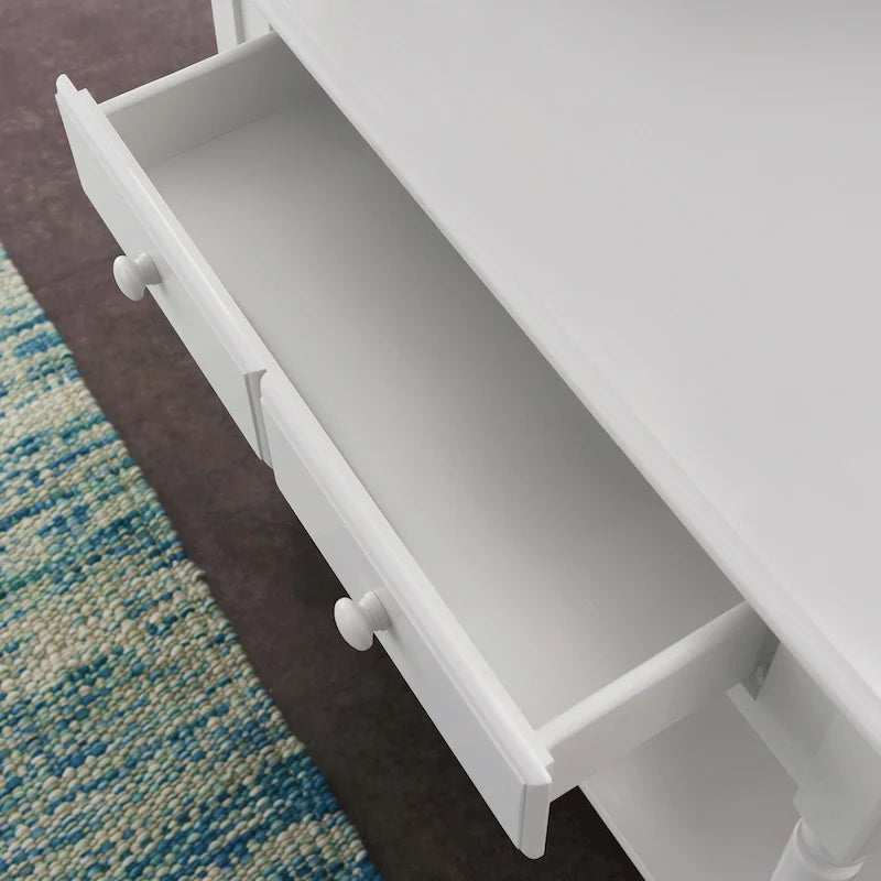 Leick Home Coastal One Drawer Narrow Hall Console Sofa Table