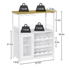 DobleePy Bar cabinets, wine cabinets, sideboards, adjustable shelves, suitable for small bar cabinets in kitchens and restaurants,Retro color