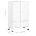vidaXL Wardrobe Black Sheet Metal Medium Adjustable Shelves