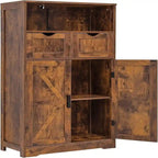 Floor Cabinet with 2 Doors 2 Drawers - 11.4D x 23.6W x 42.7H