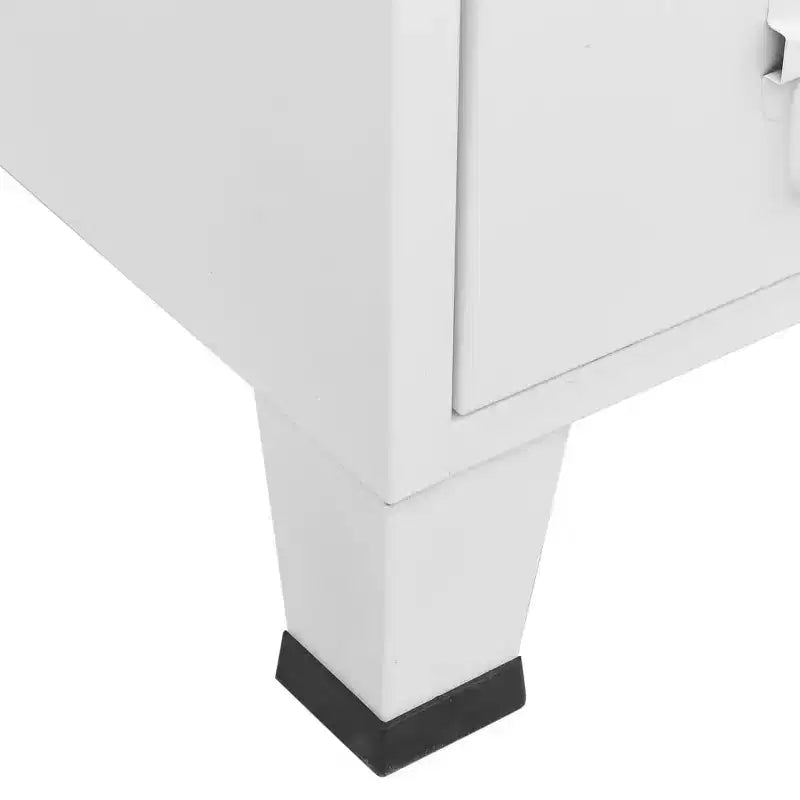 vidaXL Wardrobe Black Sheet Metal Medium Adjustable Shelves