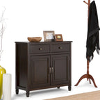 WYNDENHALL Hampshire 40 Wide Solid Wood Traditional Entryway Storage Cabinet - 40w x 15d x 36 h
