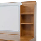 Whisen Makeup Vanity Table with Mirror, Lights, 5 Drawers and Storage Shelf