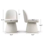 Set of 6 Modern 360 Swivel Armless Dining Chairs with Pedestal-style Base, Elegant Accent Chairs for Kitchen, Dining Room, or Office-Panipeachy
