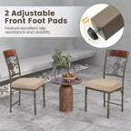 Costway Set of 2/4 Dining Room Chairs Armless Kitchen Chairs Set with Seat Cushion
