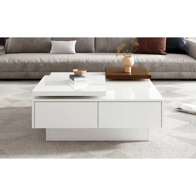 Modern Square Wood Coffee Table