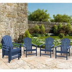 Vrakae 6 Pcs Patio HDPE All-Weather Stacking Adirondack Chair