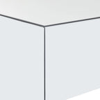 Glass Mirrored Rectangle Coffee Table with Elevated Base - Silver - Roche River Decor - 28Wx47Lx18H