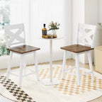 Costway 24 Swivel Barstools Set of 4 w/Backrest Large Seat Footrest for Kitchen Island
