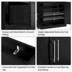 Yaheetech Wooden Kitchen Pantry Storage Cabinet with Doors and Shelves