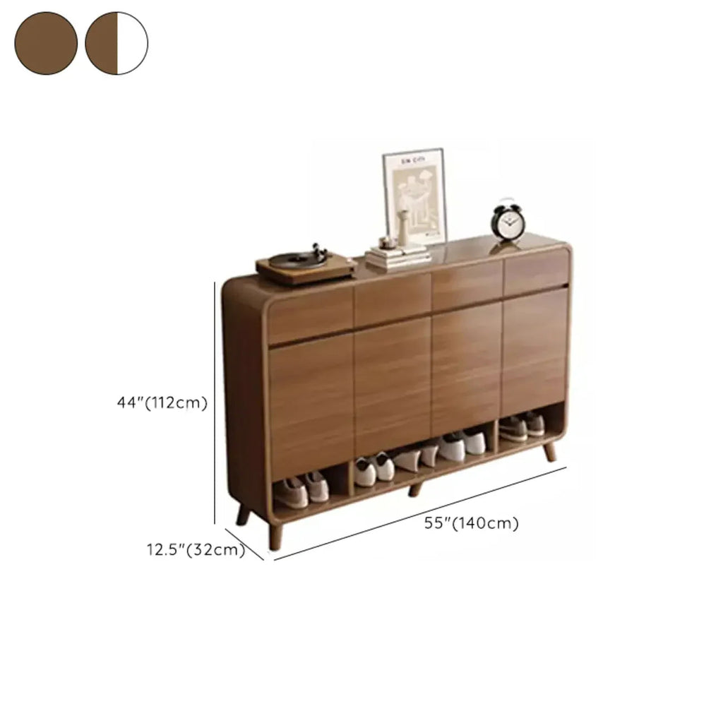 Modern Wood Hallway Medium Shoe Storage Cabinet