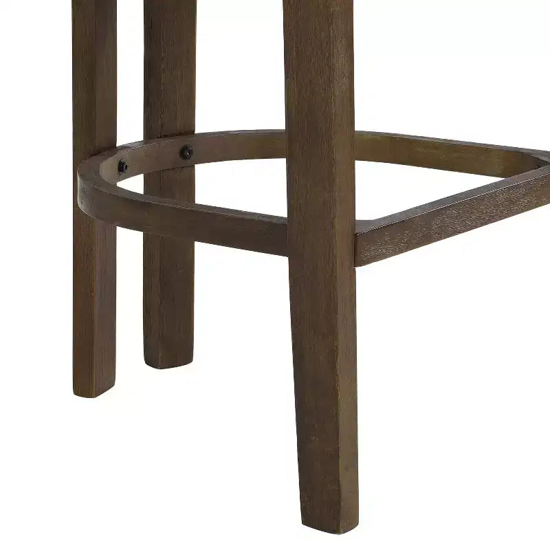 Christopher Knight Home Peyton Rubberwood Upholstered Bar Stool with Curved Open Back (Set of 2)
