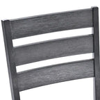 Slat Back Wood Dining Chairs Set of 4