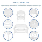 Wicker Patio 4-piece Conversation Set