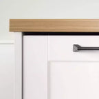 6-Drawer Kitchen Island ¨C Farmhouse Style, White & Maple Nutmeg, 47.25W