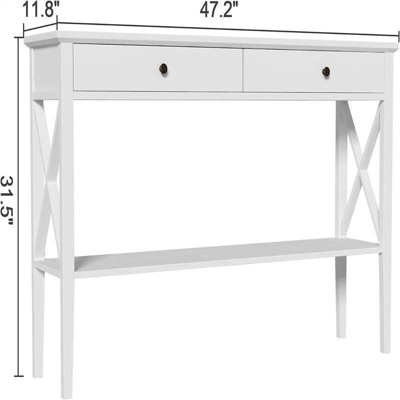 47 Console Table with Drawers - 11.81D x 47.24W x 31.5H