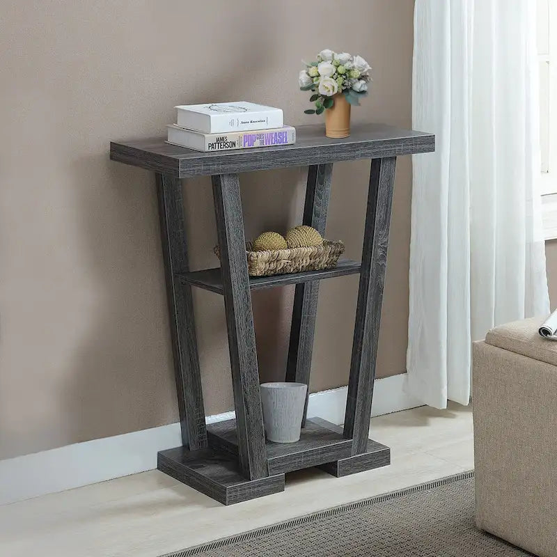 Convenience Concepts Newport V Console Table with Shelves