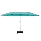 MAISON ARTS 15ft Double-Sided Patio Extra Large Twin Umbrella with Base Included