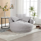Round Lazy Sofa Chair ?C White/Blue/Grey/Yellow/Orange/Rose Red/Navy/Green, Single & Couple Seat