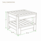 Cambridge Casual Logan 5-Piece Teak Patio Conversation Set with Sunbrella Cushion