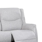 Burlap-Like-Fabric Upholstered Manual Motion Reclining Loveseat