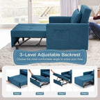 Adjustable Sleeper Chair Bed, 3-in-1 Convertible, Multiple Colors, Fits 1 Person