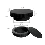 Modern Solid Wood Veneered Round Coffee Tea Table with Storage