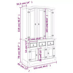 vidaXL Corona Highboard