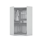 Mulberry 2.0 Semi Open 3 Sectional Modern 4 Drawer Wardrobe Corner Closet Set of 3