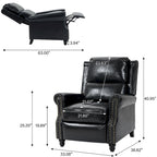 2 Set Modern Padded Seat Recliner Chair with PU Leather/Fabric