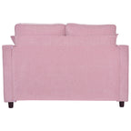 Chenille Chaise Lounge Sofa Bed, Upholstered Sofa Couch with Tufted Backrest and 2 Detachable Pillows for Living Room
