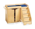Pull-out Stairs Changing Table 48 x 22.5 in Beige