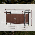 Outdoor Grill Cart With Stainless Steel Tabletop(no include stool)