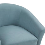 2 Set Modern Linen Barrel Accent Chairs Club Armchair