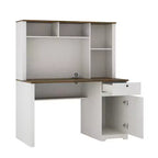 51.18IN Modern Computer Desk with Hutch and Bookshelf, Office Desk with Ample Storage, Writing Desk for Study, Reading Room
