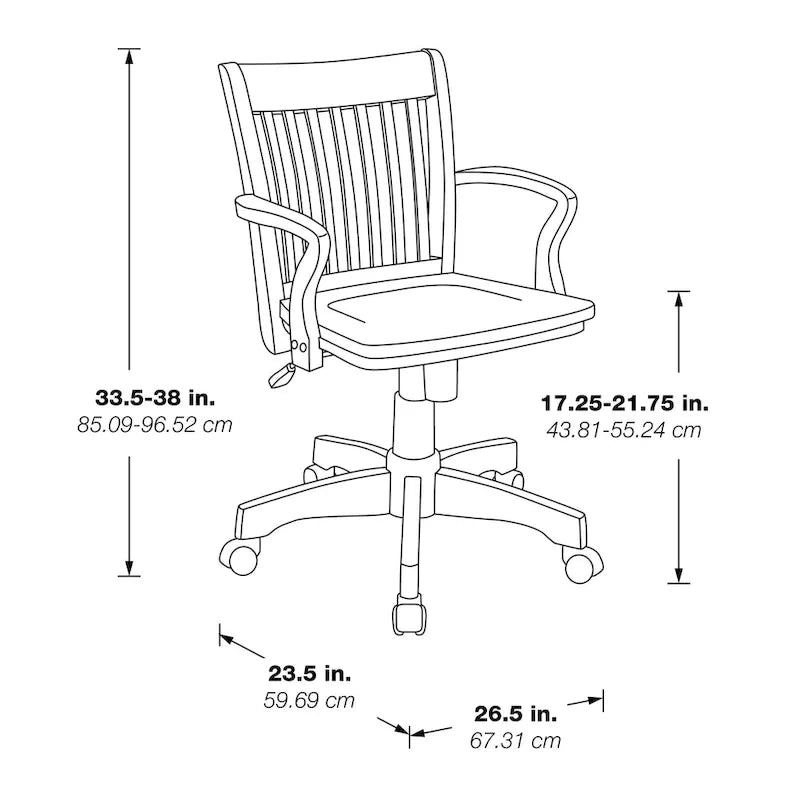 Deluxe Wood Bankers Chair
