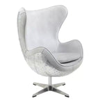 33.5 Brancaster Accent Chair: Acme Furniture, No Assembly, Swivel Base, Wood Composite