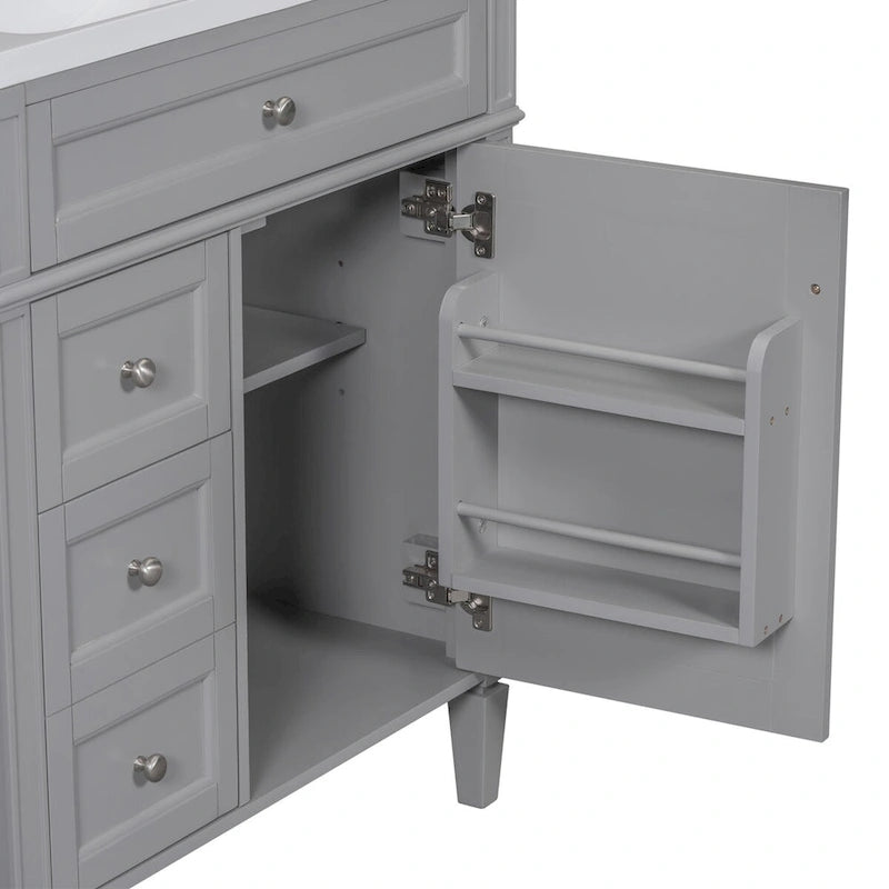 Bathroom Vanity with Top Sink and a Tip-out Drawer