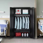 BALHAM TRADE-Heavy Duty Metal Wardrobe Cabinets with Lock Secure Storage for Home Gym School Office