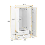3-Door Wardrobe with 2 Drawers