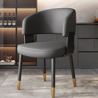 Modern Glam Leather Upholstered Dining Chair