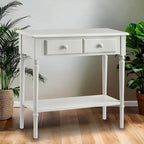 Leick Home Coastal One Drawer Narrow Hall Console Sofa Table