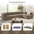 Christopher Knight Home Keri 122 Modern L-Shaped High-Density Foam Sectional Sofa with Low Backrest