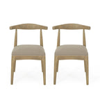 Cortina Fabric and Rubberwood Dining Chairs (Set of 2) by Christopher Knight Home