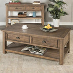The Gray Barn Downington Solid Wood 2-Drawer Coffee Table