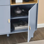 Multifunctional Storage cabinet with door, modern sideboard cabinet, wooden storage cabinet, leather handle drawer cabinet